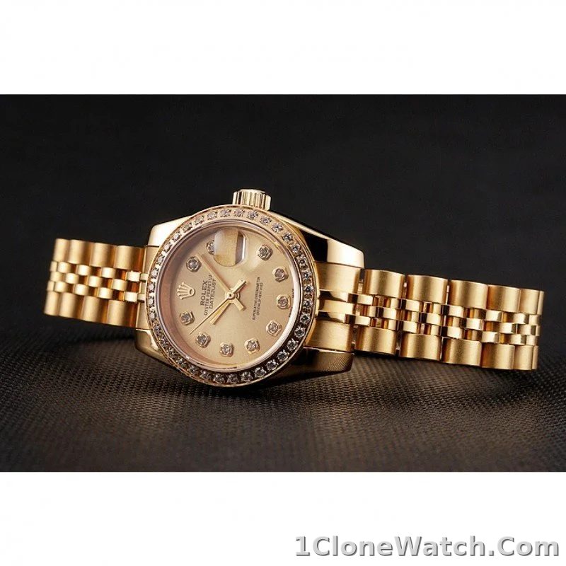 Superclone Rolex Datejust 28mm Gold Dial 1454096 - detail