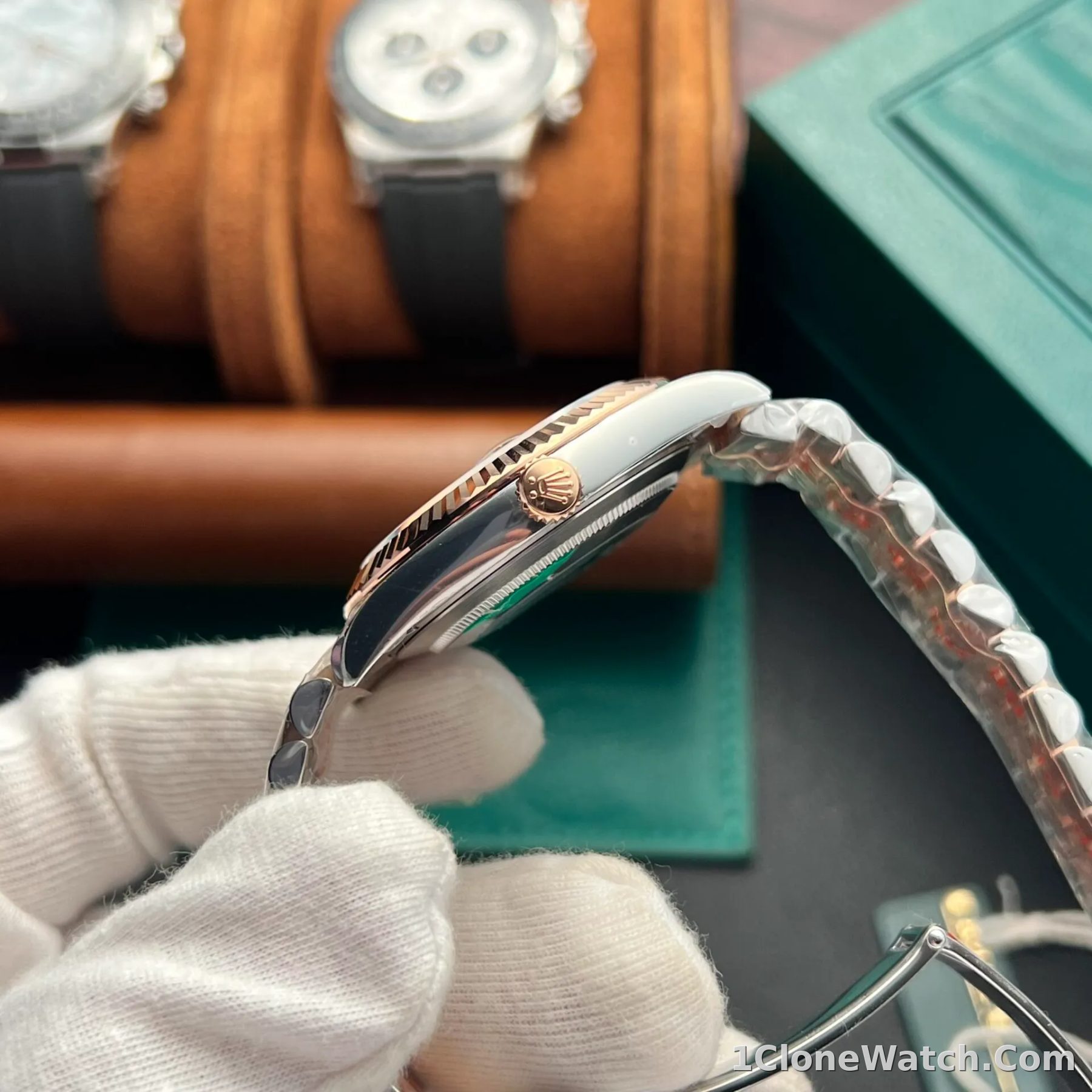 Superclone Rolex Datejust 41 mm Chocolate Dial 126331 Jubilee - detail