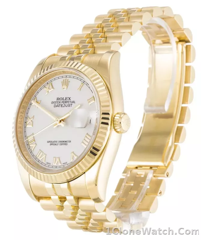 Rolex Datejust 36mm White Dial 116238 - detail
