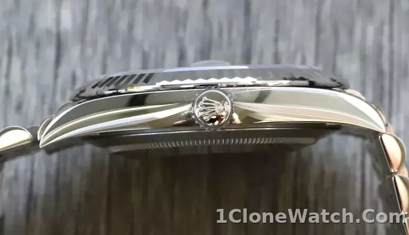 Superclone Rolex Datejust 41mm Rhodium Dial 126334  Wimbledon  Flutted / Jubilee - detail