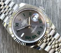 Superclone Rolex Datejust 41mm Rhodium Dial 126334  Wimbledon  Flutted / Jubilee - view 4