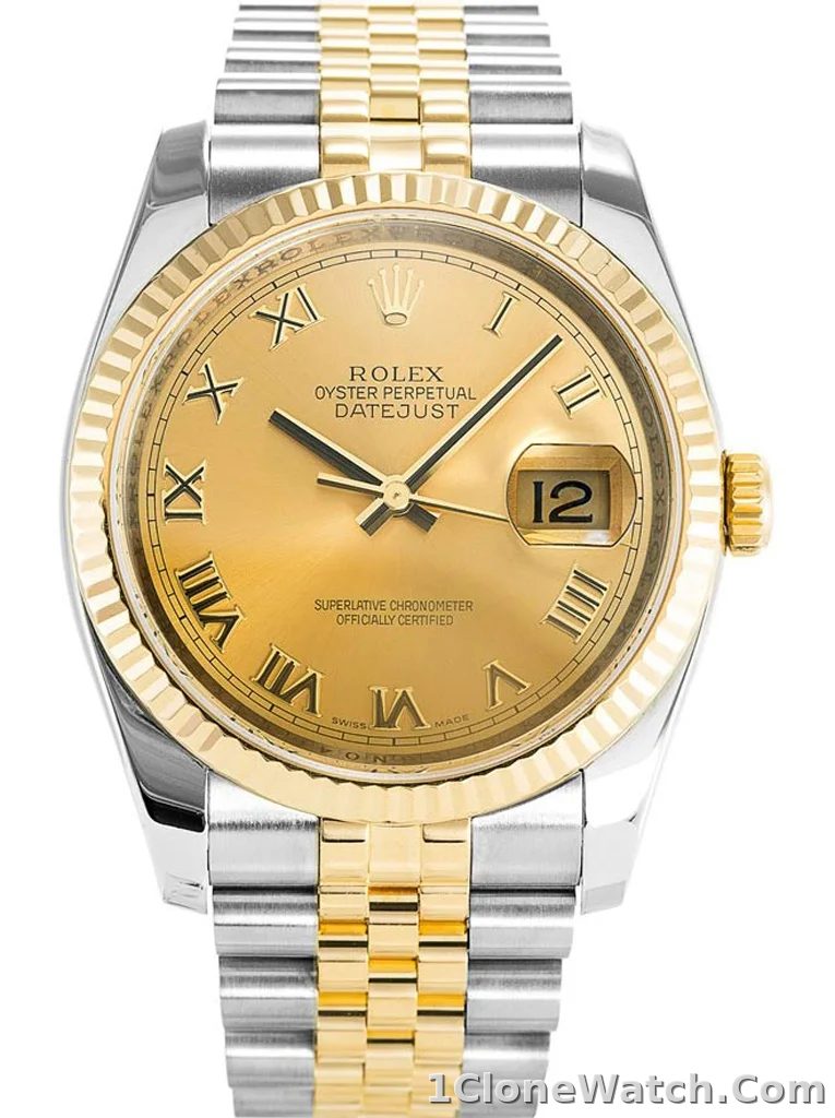 Rolex Datejust 36mm Gold Dial 116233