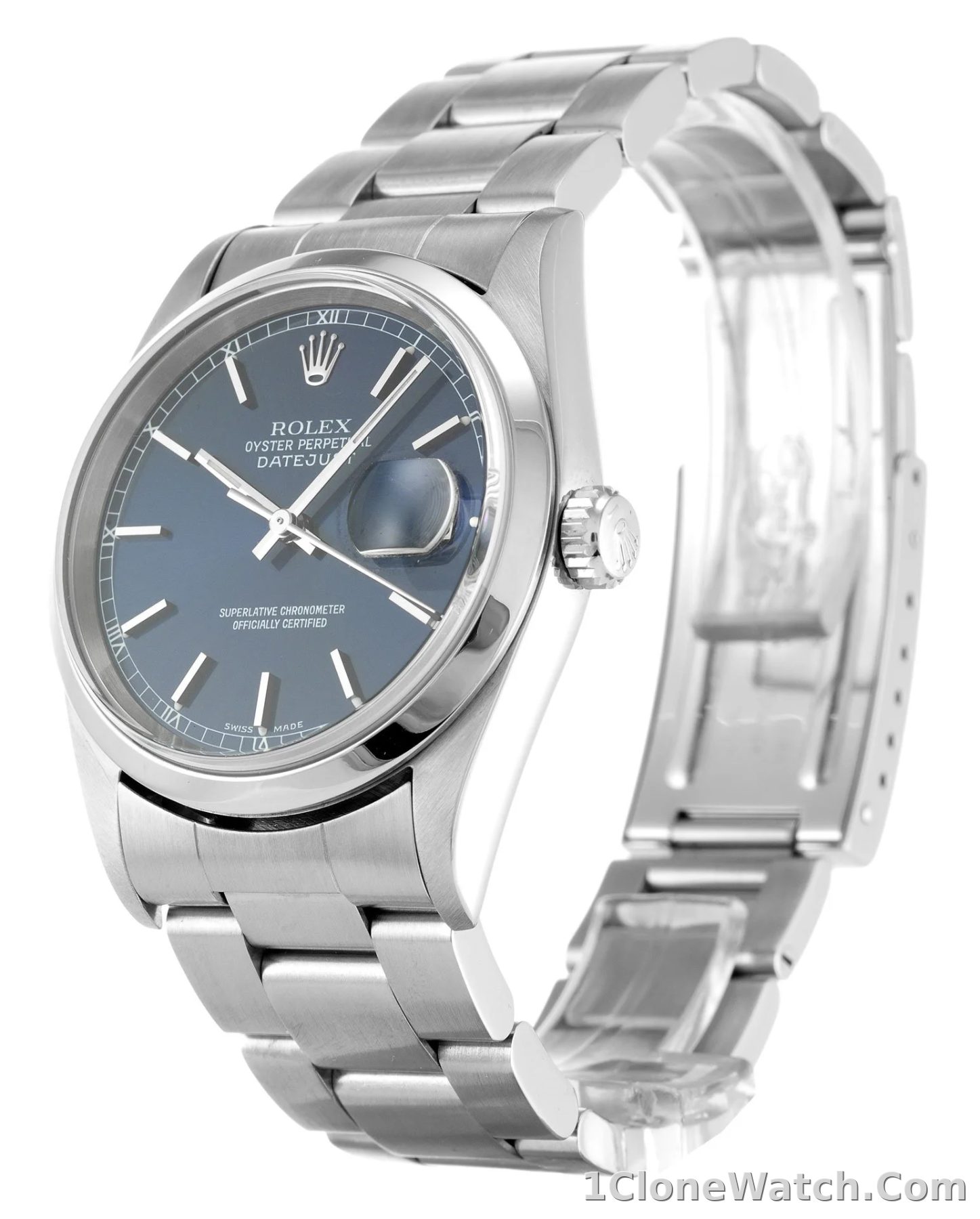 Rolex Datejust 36mm Blue Dial 16200 - detail