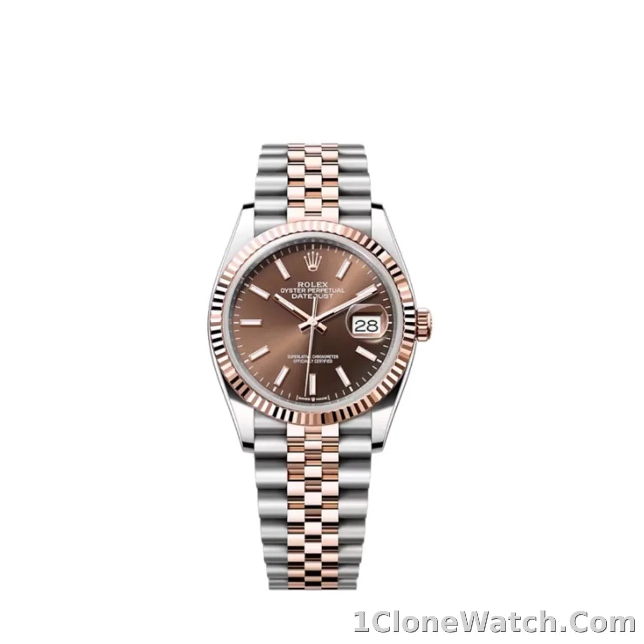 Superclone Rolex Datejust 36 mm Chocolate Dial 126231 Jubilee