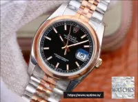 ROLEX DATEJUST BLACK DIAL STAINLESS STEEL 36MM SWISS REPLICA 126201.1 - view 4