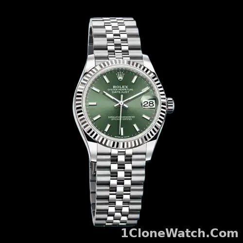 Rolex Datejust 31mm m278274-0018 Unisex Green Dial Silver-tone Swiss Replica Watch