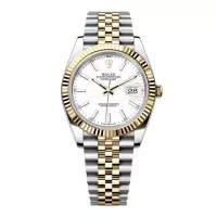ROLEX DATEJUST SILVER DIAL SAPPHIRE CRYSTAL 41MM SWISS REPLICA m126333.0004 - view 1