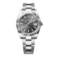 ROLEX DATEJUST GRAY DIAL STAINLESS STEEL 41MM SWISS REPLICA m126334.0024 - view 1