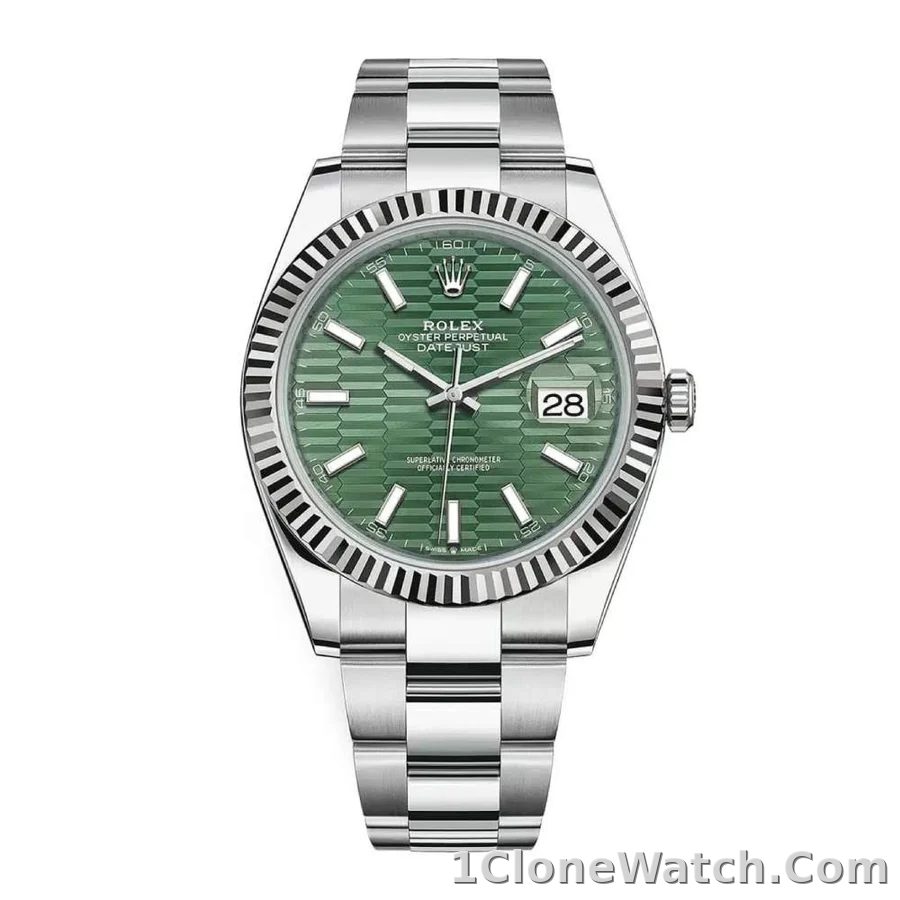 Rolex Datejust 126334 41mm Green Fluted Motif (Jubilee)