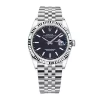 Rolex Datejust 126234 Men’s 41mm Black Palm Motif Dial Swiss Replica Watch - view 1