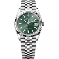 Rolex Datejust 36 Green Index Oystersteel White Gold Jubilee 106234 - view 4