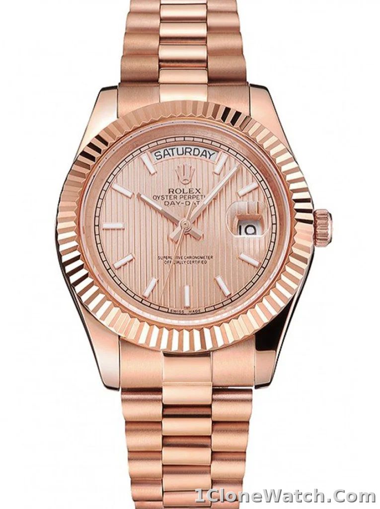Superclone Rolex Day-Date 40mm Rose-Gold Dial REP016823