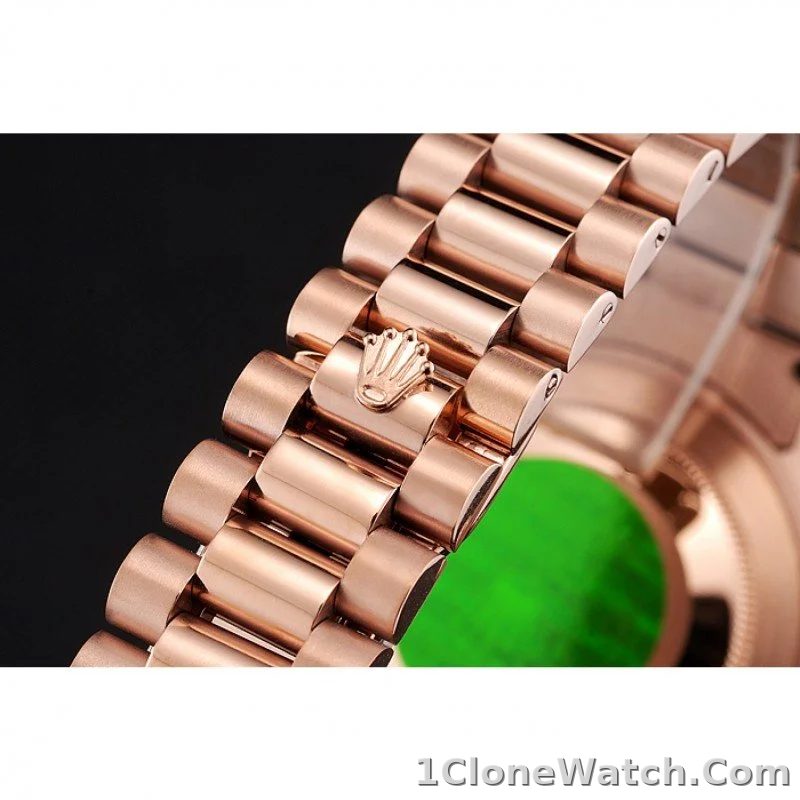 Superclone Rolex Day-Date 40mm Rose-Gold Dial REP016823 - detail