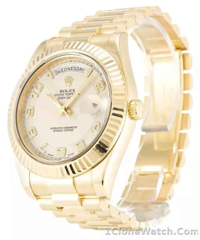 Rolex Day-Date II 40mm Ivory Dial 218238 - detail