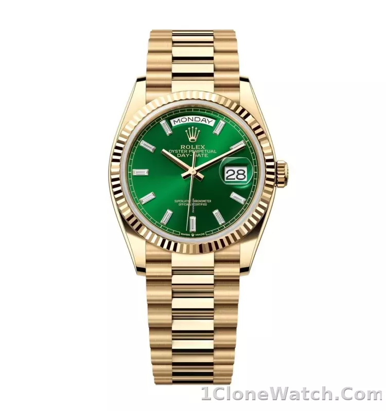 Rolex Day-Date II 36mm Green Dial 128238