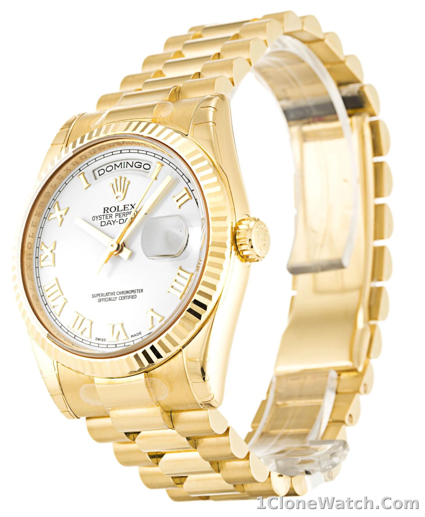 Rolex Day-Date 36mm White Dial 118238 - detail