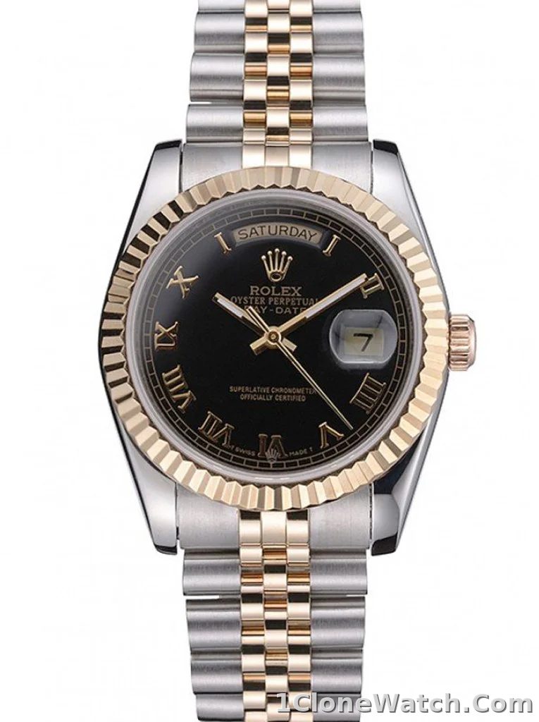Superclone Rolex Day-Date 36mm Black Dial SRL78