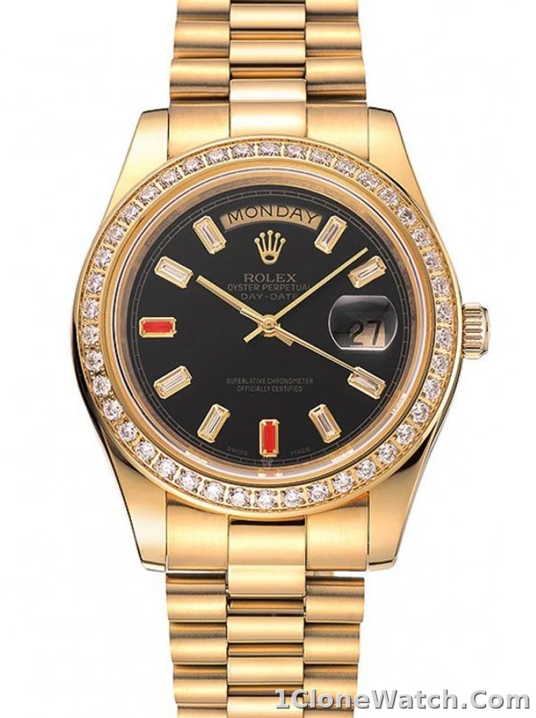 Superclone Rolex Day-Date 36mm Black Dial 1454101