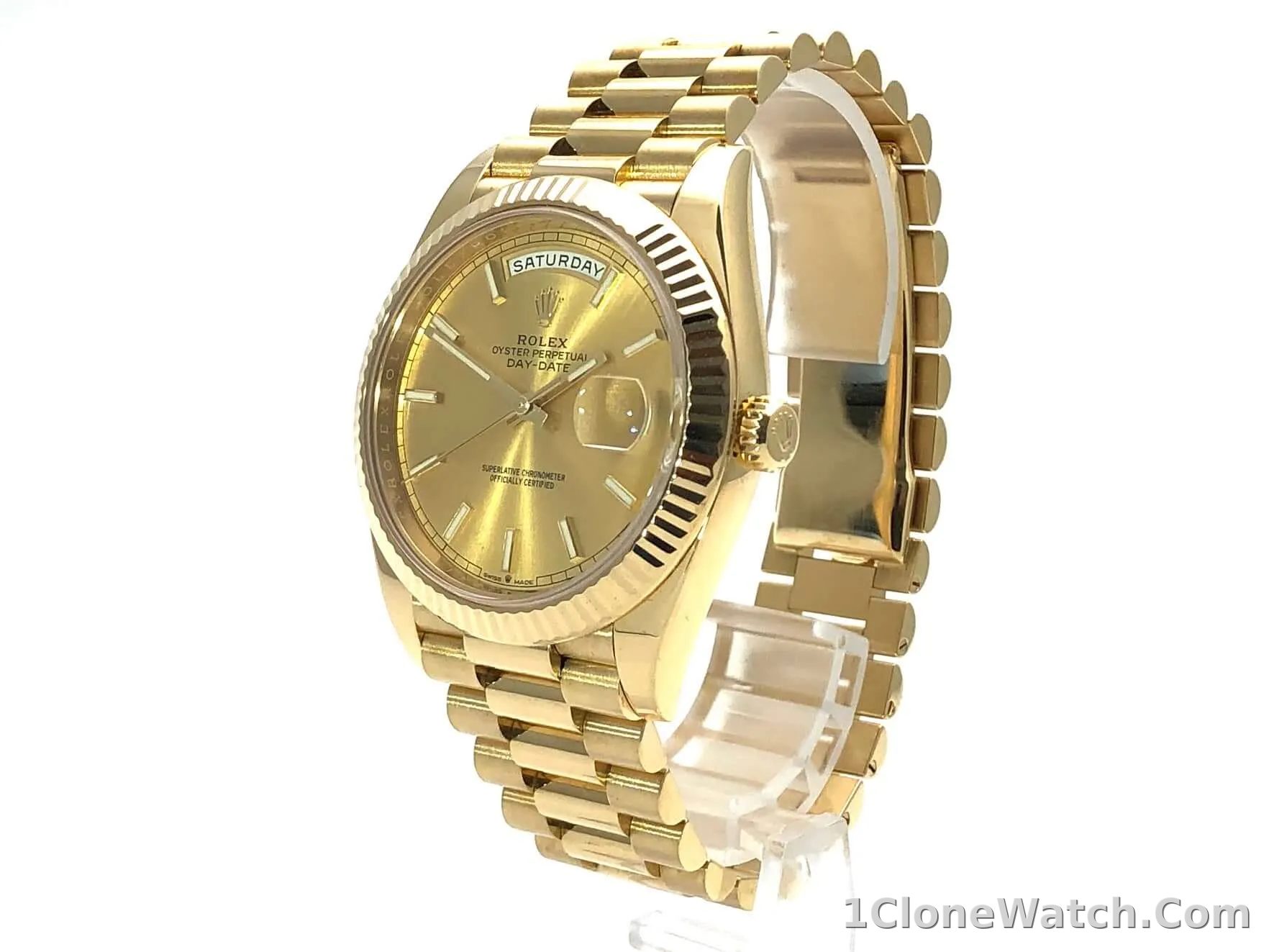 Rolex Day-Date II 40mm Champagne Dial 228238 - detail