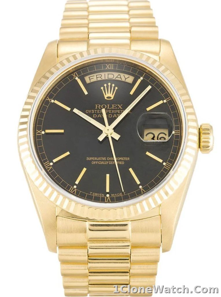 Rolex Day-Date 36mm Black Dial 18038