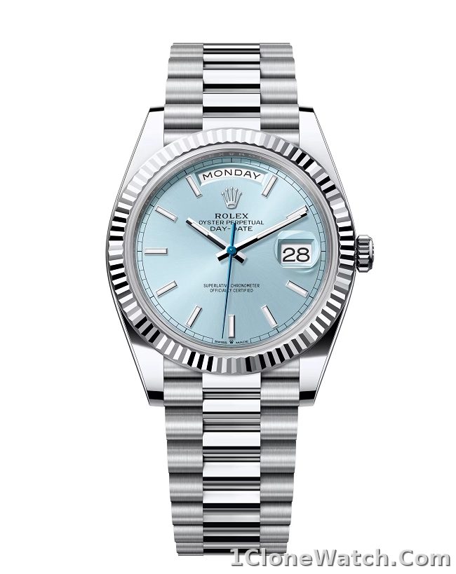 Superclone Rolex Day-Date 40 mm Ice blue Dial 228236