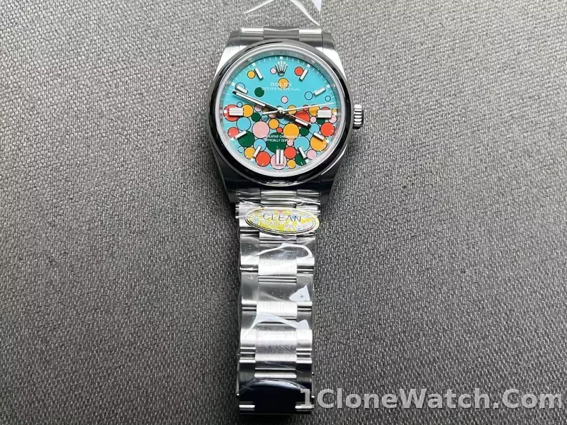 Superclone Rolex Day-Date 36 mm Turquoise Dial 126000 - detail