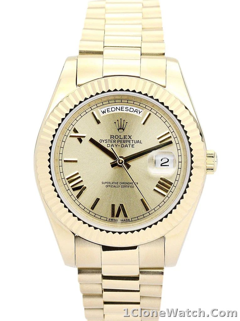 Rolex Day-Date II 40mm Gold Dial 218238