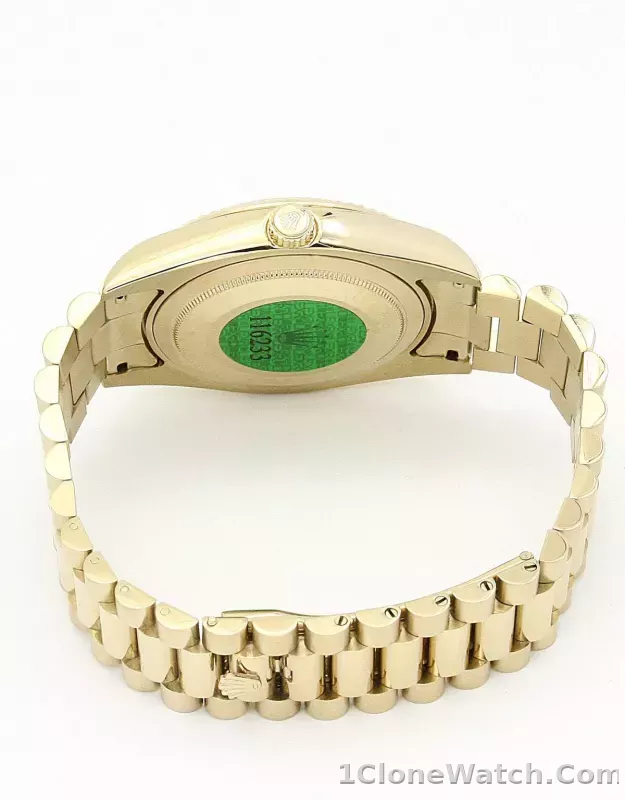 Rolex Day-Date II 40mm Gold Dial 218238 - detail