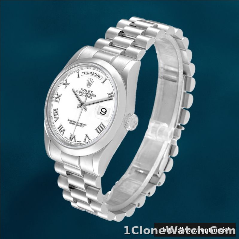Rolex Day-Date 36mm 118206-0041 Men’s White Dial - detail