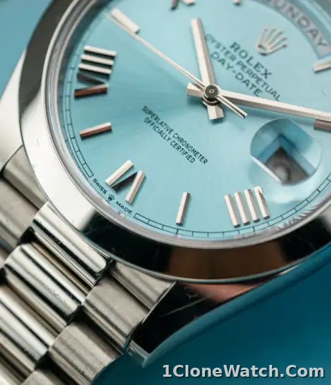 Rolex Day-Date 228396 Men’s 40mm Silver-tone Automatic - detail