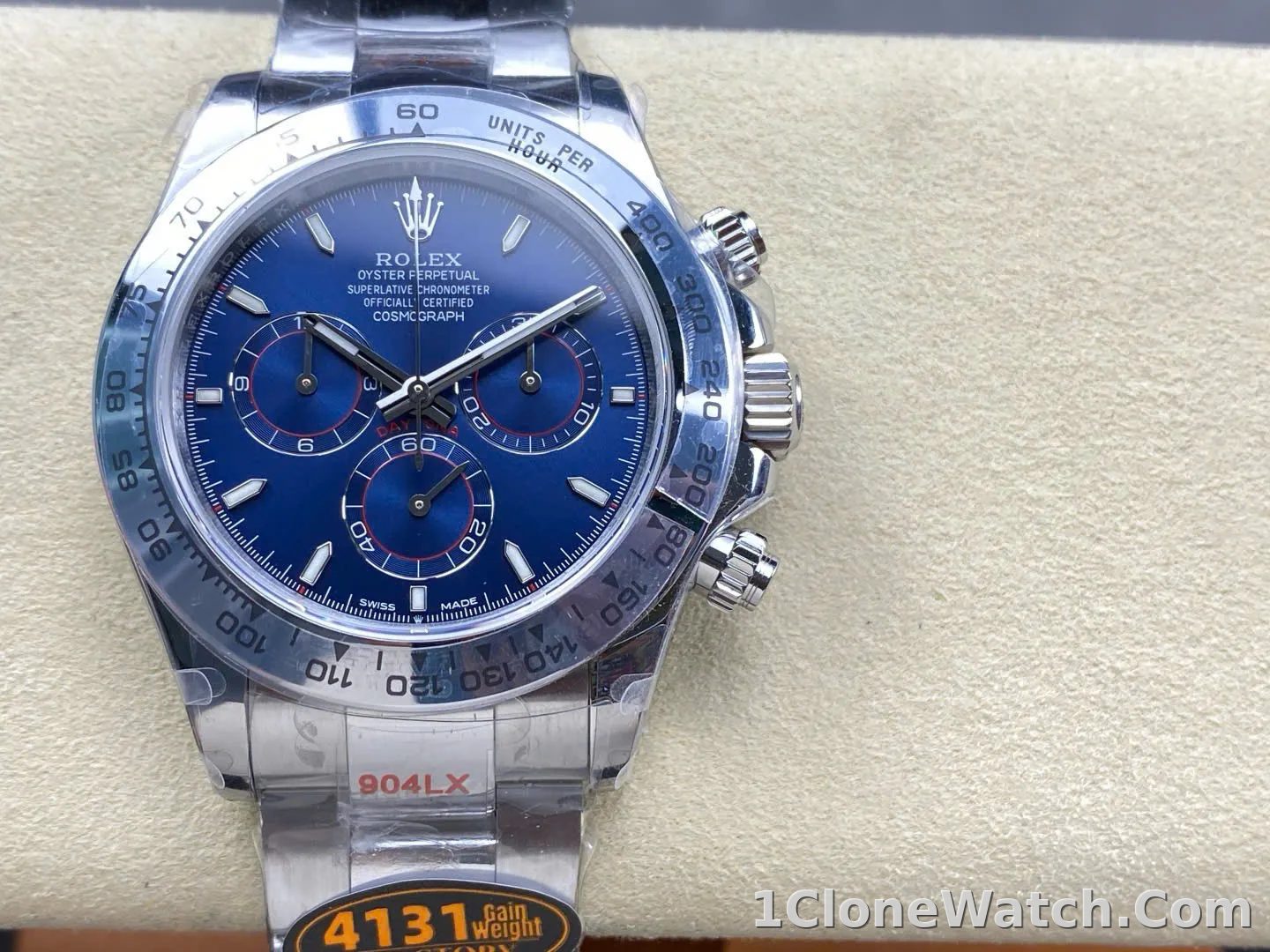 Superclone Rolex Daytona 40 mm 126509 Bright Blue Dial - detail