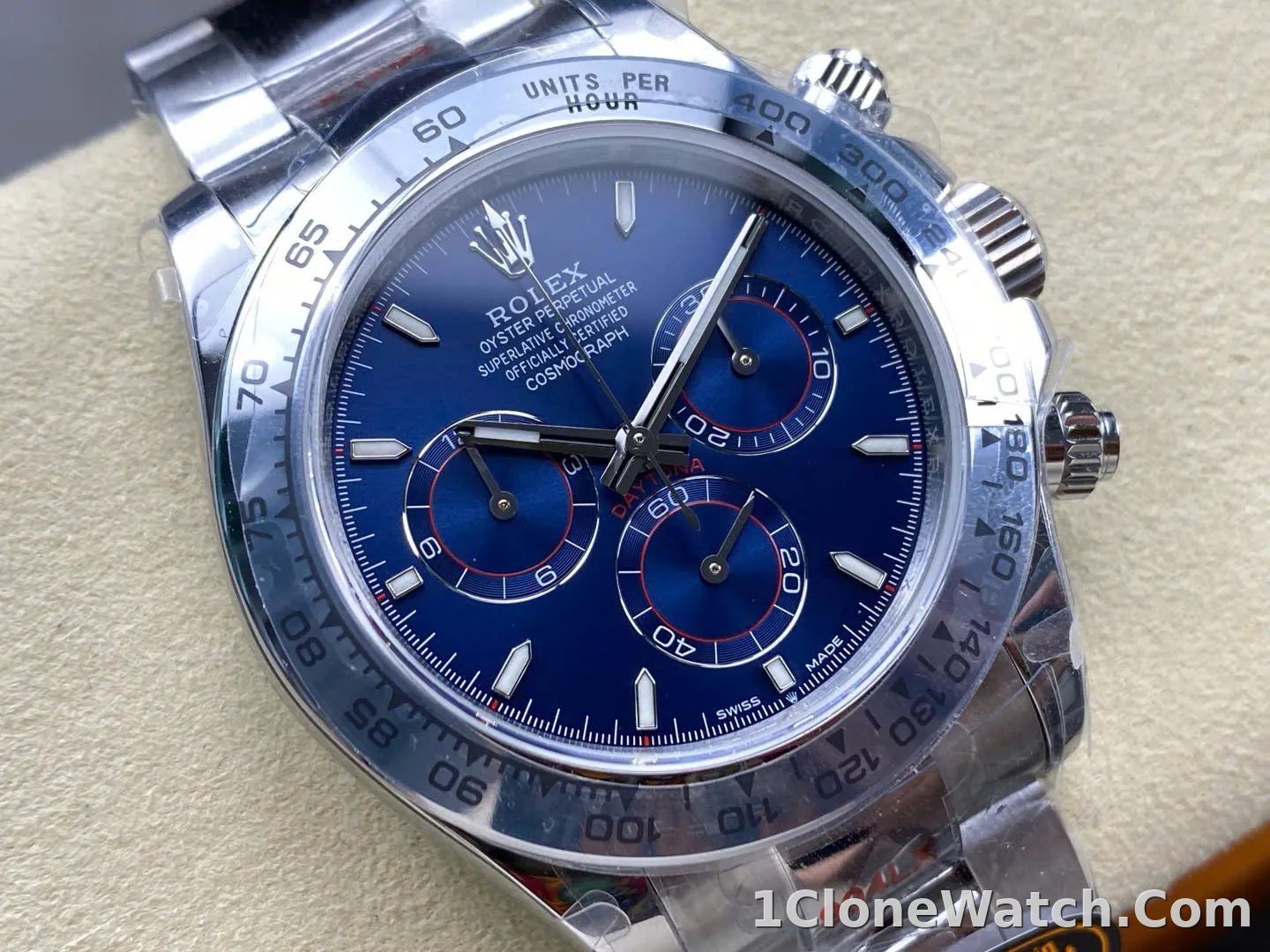 Superclone Rolex Daytona 40 mm 126509 Bright Blue Dial - detail