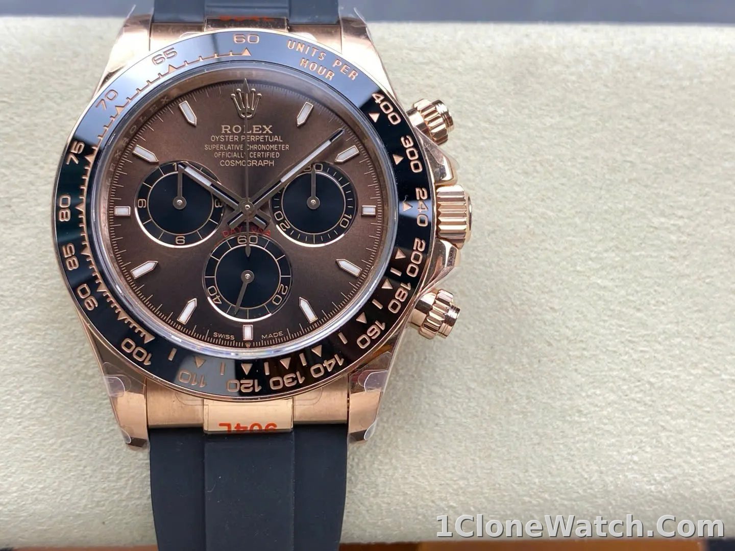 Superclone Rolex Daytona 40 mm 126515LN Bright Chocolate Dial - detail