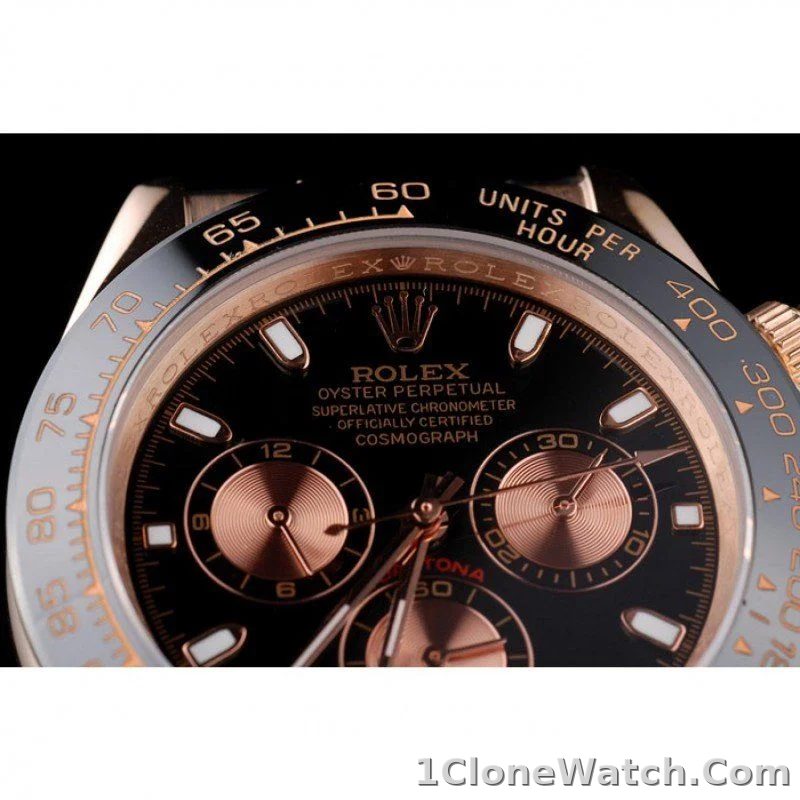 Rolex Daytona 39mm Black Dial REP016831 - detail