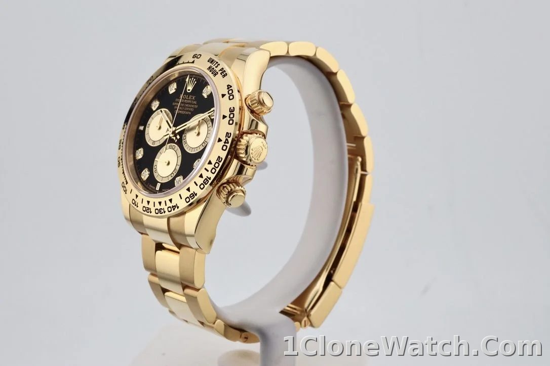 Superclone Rolex Daytona 40 mm Bright black Dial 126508 - detail