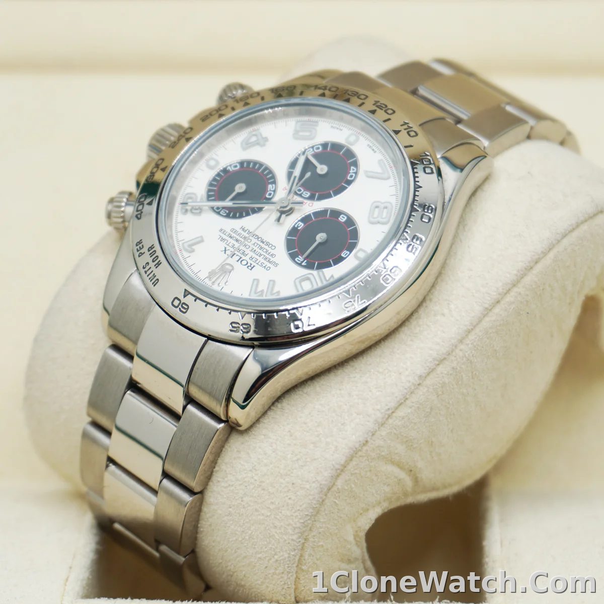 Superclone Rolex Daytona Panda Dial 116509 Arabic Numberals - detail