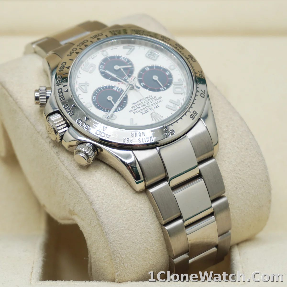 Superclone Rolex Daytona Panda Dial 116509 Arabic Numberals - detail