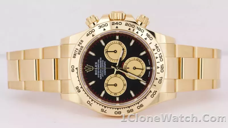 Superclone Rolex Daytona 40 mm Intense black Dial 126508 - detail