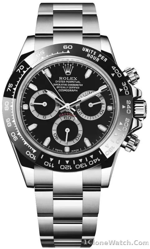 Superclone Rolex Daytona  Reverse Panda  Black Dial 116500LN