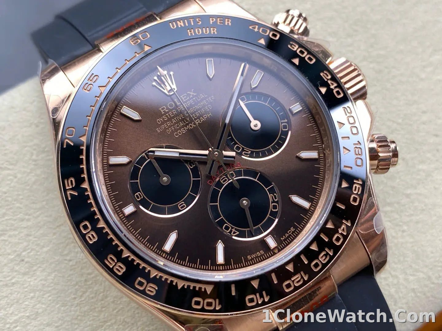 Superclone Rolex Daytona 40 mm 126515LN Bright Chocolate Dial - detail