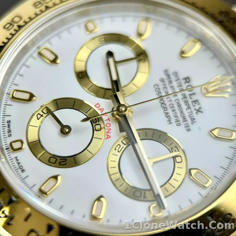 Superclone Rolex Daytona 40 mm White Dial 126503 - detail