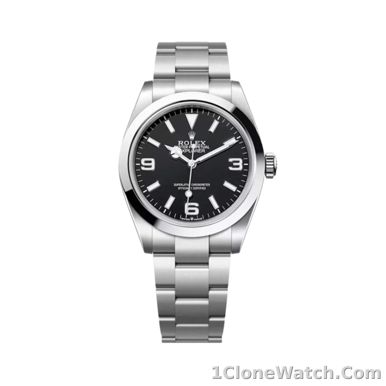 Superclone Rolex Explorer 40 mm Black Dial 224270