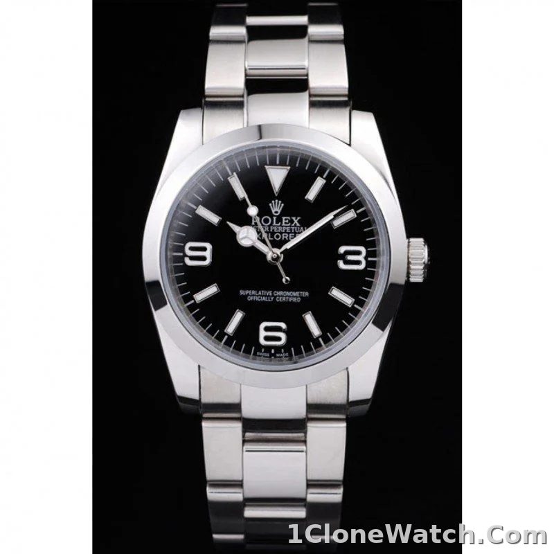 Rolex Explorer 36mm Black Dial 98087 - detail