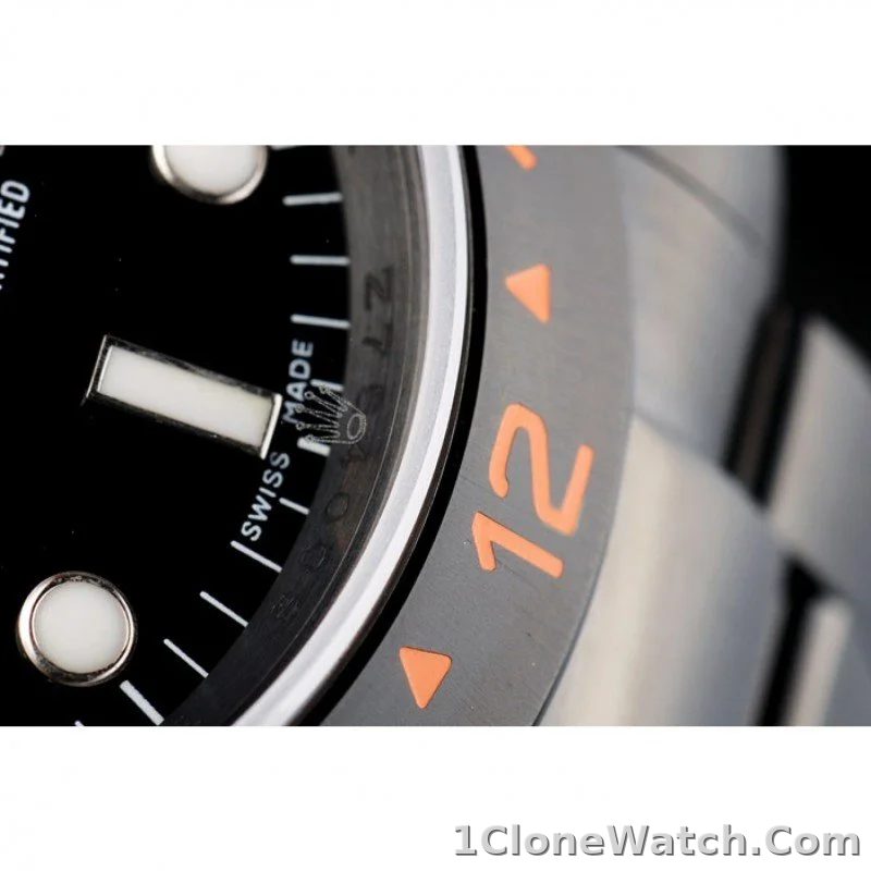 Superclone Rolex Explorer 40mm Black Dial 98240 - detail