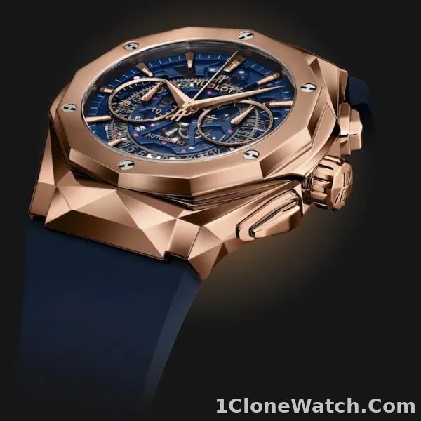 Hublot Classic Fusion Men Automatic Blue Rubber Watch 525.OX.5180.RX.ORL21 - detail