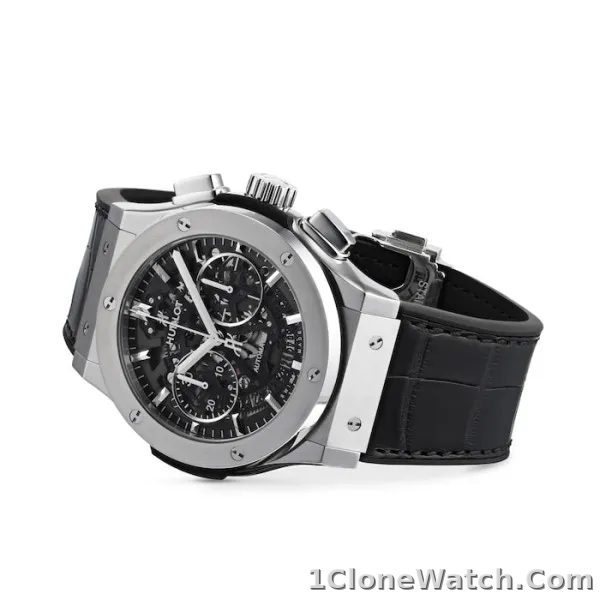 Hublot Classic Fusion Men Automatic Skeleton Leather Watch 525.NX.0170.LR - detail