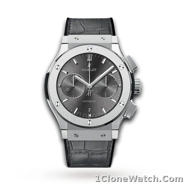 Hublot Classic Fusion Men Automatic Grey Alligator Watch 521.NX.7071.LR