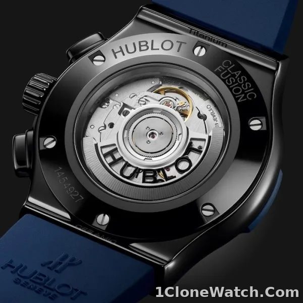 Hublot Classic Fusion Men Automatic Blue Rubber Watch 521.CM.7170.RX - detail