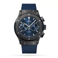 Hublot Classic Fusion Men Automatic Blue Rubber Watch 521.CM.7170.RX - view 1