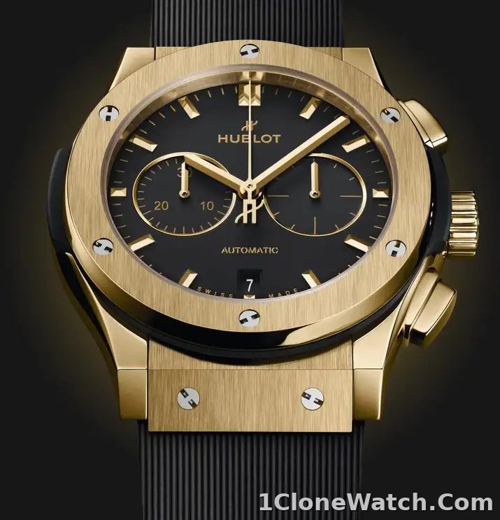 Hublot Classic Fusion Men Automatic Black Rubber Watch 541.VX.1130.RX - detail